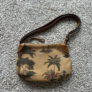 Vintage Tommy Bahama canvas shoulder bag purse